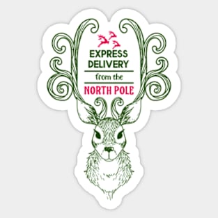 Express delivery from the North Pole Sticker